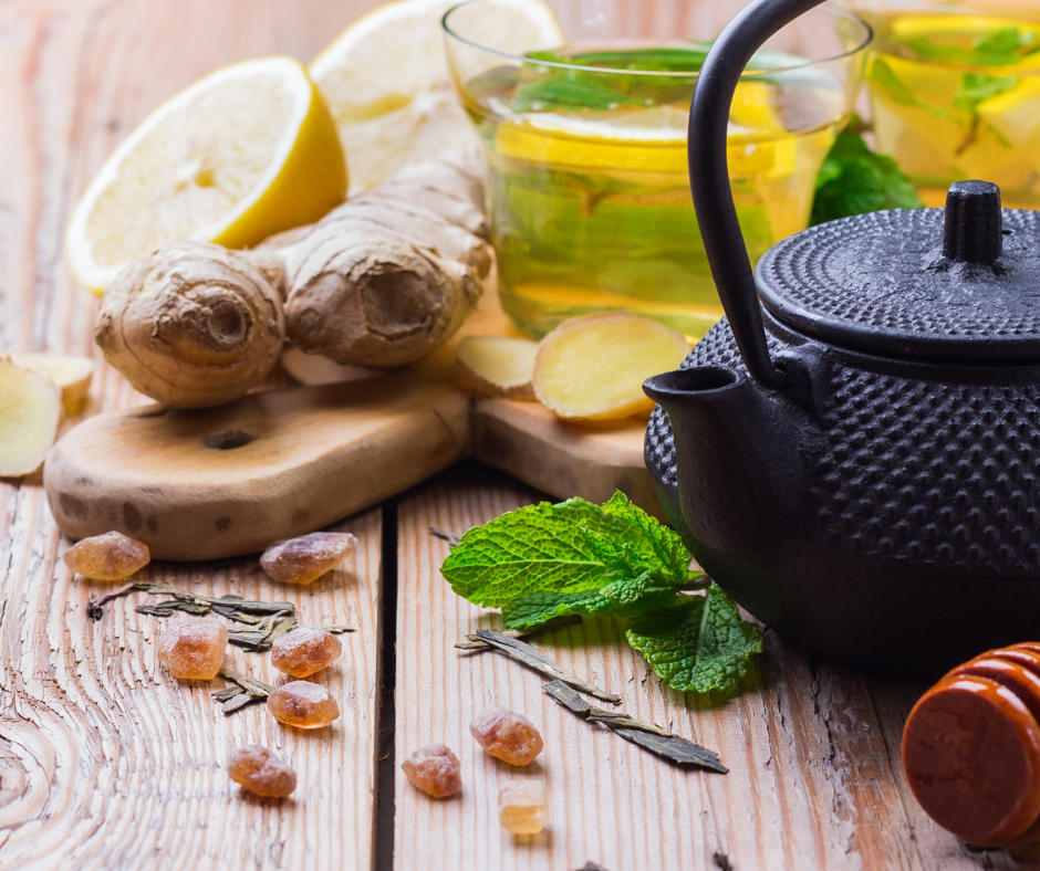 Recipe for Spring Ginger Lemon Tea with Mint Inner